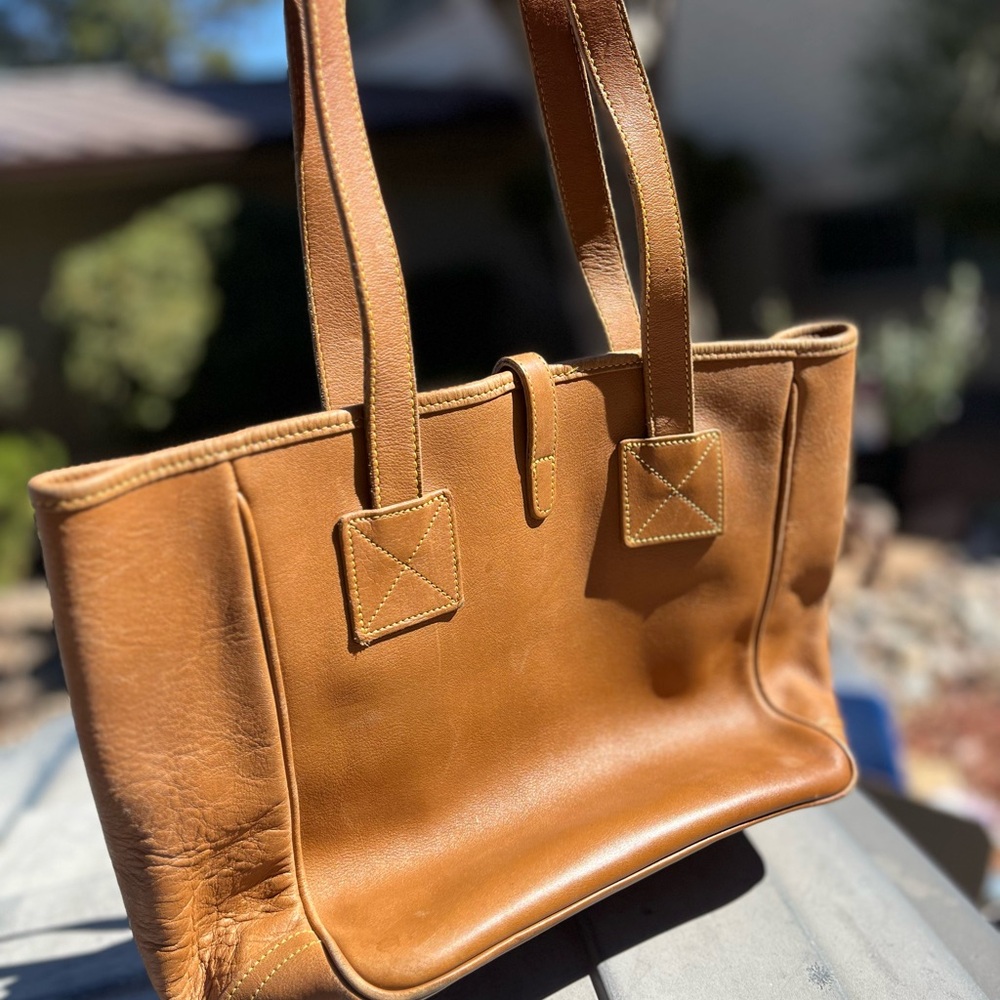 Dooney & Bourke Tan Leather Tote - Picture 2 of 3
